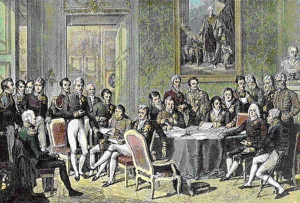 The Congress of Vienna Oil Painting by Jean-Baptiste Isabey