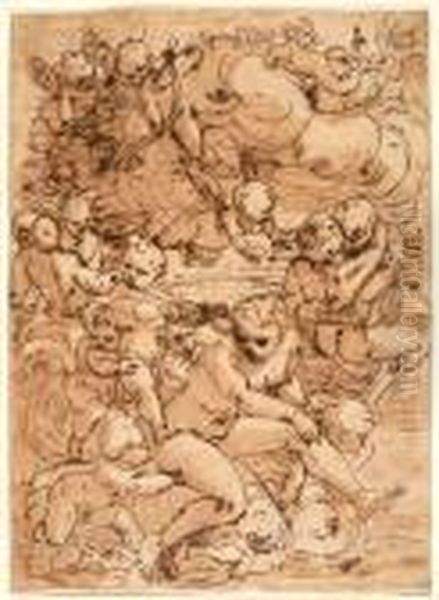 Il
Trionfo Di Galatea Oil Painting by Luca Cambiaso