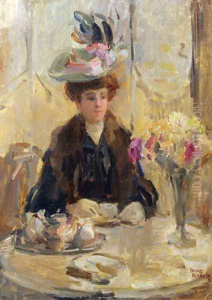 Het Dure Hoedje Oil Painting by Isaac Lazarus Israels