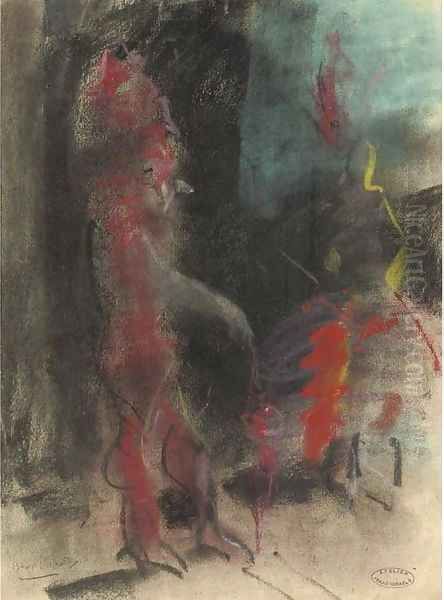 At the Scala Theatre, The Hague Oil Painting by Isaac Lazarus Israels