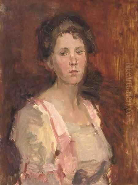 Pretty in pink Oil Painting by Isaac Lazarus Israels