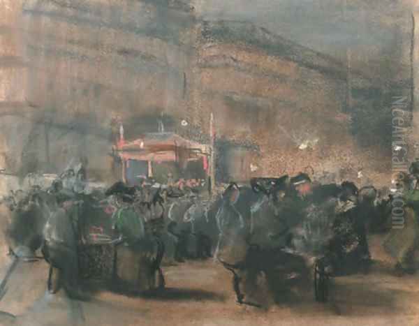 Paris by night Oil Painting by Isaac Lazarus Israels