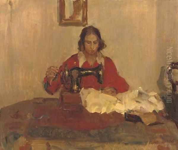 The seamstress Oil Painting by Isaac Lazarus Israels