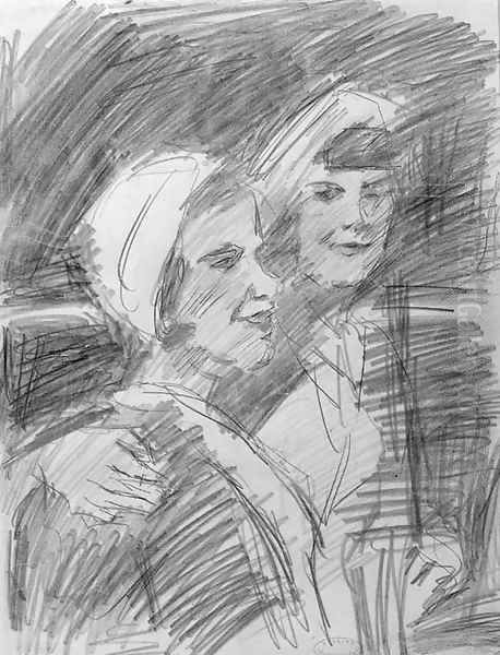 Two young women Oil Painting by Isaac Lazarus Israels