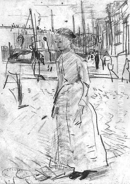 A waspit, Amsterdam Oil Painting by Isaac Lazarus Israels