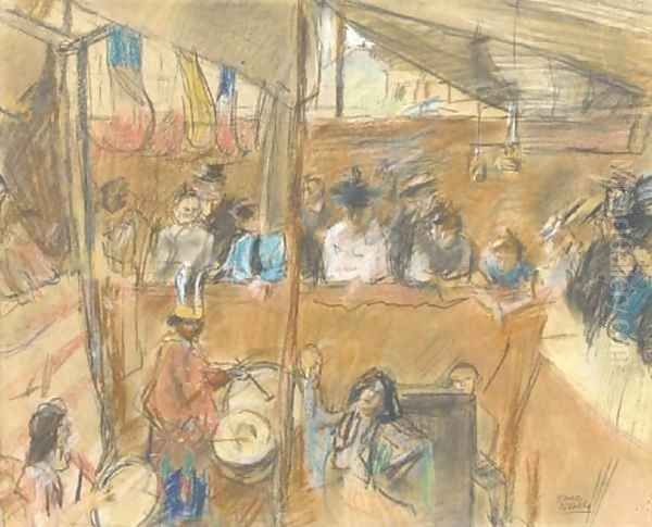 Cabaret in a tent Oil Painting by Isaac Lazarus Israels