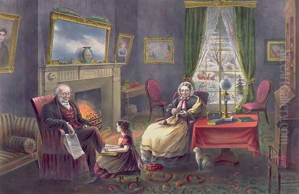 The Four Seasons of Life Old Age The Season of Rest Oil Painting by Ives, J.M