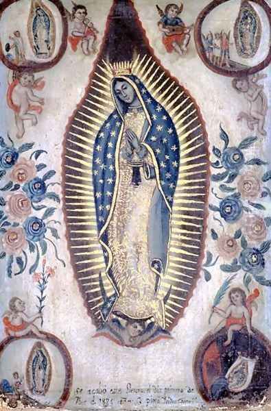 Virgin of Guadalupe Oil Painting by Escamilla Isidro
