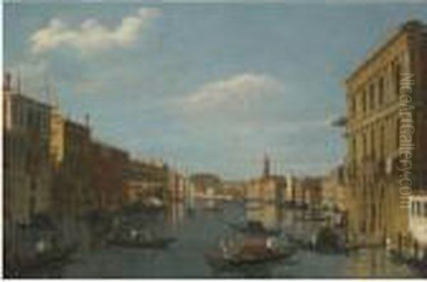 Venice, A View Of The Grand Canal Looking North West From The
Palazzo Vendramin-calergi To S. Geremia And The Palazzo
Flangini Oil Painting by (Giovanni Antonio Canal) Canaletto