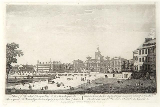 A View Of The Parade At St. 
James's Park, The New Buildings For The Horseguards, The Admiralty With 
His Majesty Going To The House Of Lords Etc Oil Painting by (Giovanni Antonio Canal) Canaletto