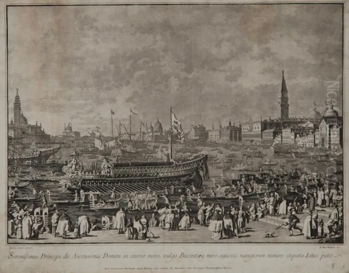 Partenza Del Doge Sul Bucintoro Oil Painting by (Giovanni Antonio Canal) Canaletto