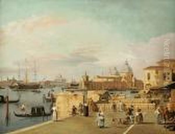 View Of The Grand Canal Oil Painting by (Giovanni Antonio Canal) Canaletto