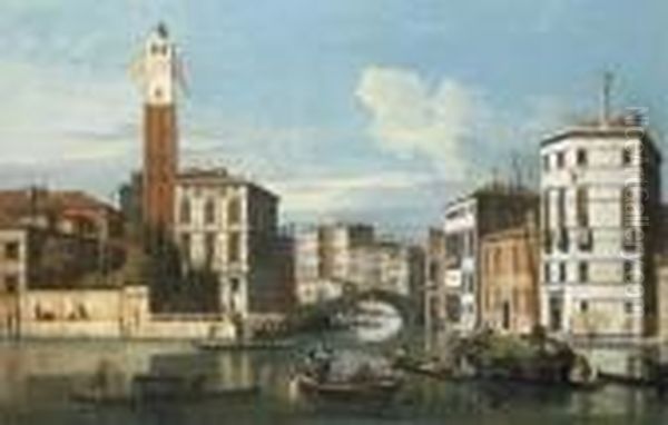 The Grand Canal, Venice, With A 
View Of Saint Jeremia, The Palazzolabia And The Entrance To The 
Cannareggio Oil Painting by (Giovanni Antonio Canal) Canaletto