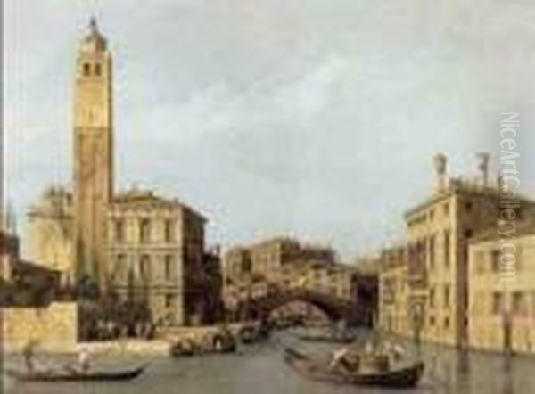 The Grand Canal With San 
Geremia, Palazzo Labia And The Entrance To The Cannareggio, Venice Oil Painting by (Giovanni Antonio Canal) Canaletto