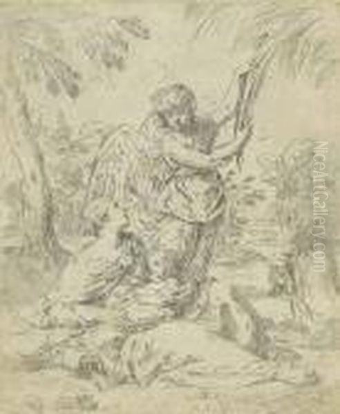 Untitled Oil Painting by Simone Cantarini (Pesarese)