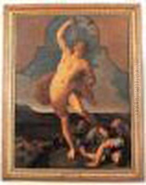 Samson Victorieux Oil Painting by Simone Cantarini (Pesarese)