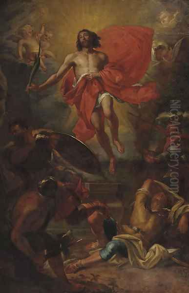 The Resurrection of Christ Oil Painting by Jan Van Cleve III