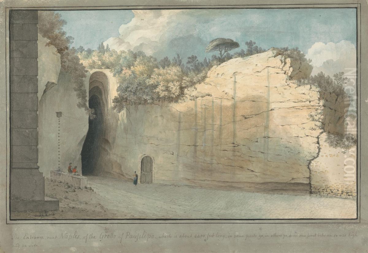 The Grotto at Posillipo Oil Painting by Thomas Jones