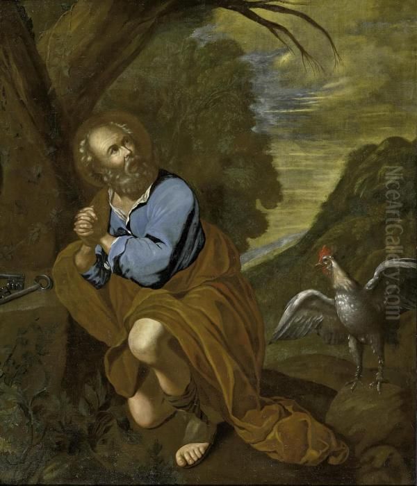 Saint Peter With A Shrillrooster Oil Painting by Caravaggio