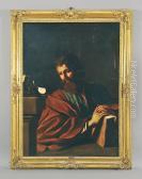 San Luca Evangelista Oil Painting by Caravaggio