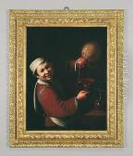 Giovane Oste Che Versa Il Vino Oil Painting by Caravaggio