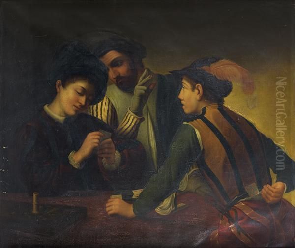 Les Tricheurs Oil Painting by Caravaggio