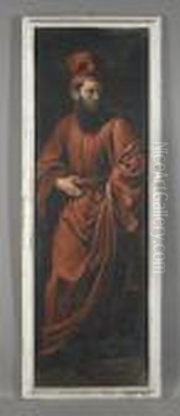 Ritratto Di Armigero E Ritratto Diuomo Con Tunica Oil Painting by Caravaggio