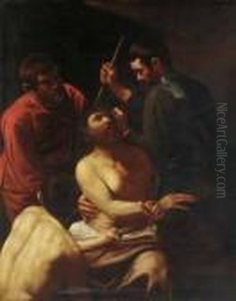 Cristo Incoronato Di Spine Oil Painting by Caravaggio