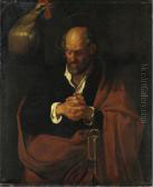San Pietro E Il Gallo Oil Painting by Caravaggio