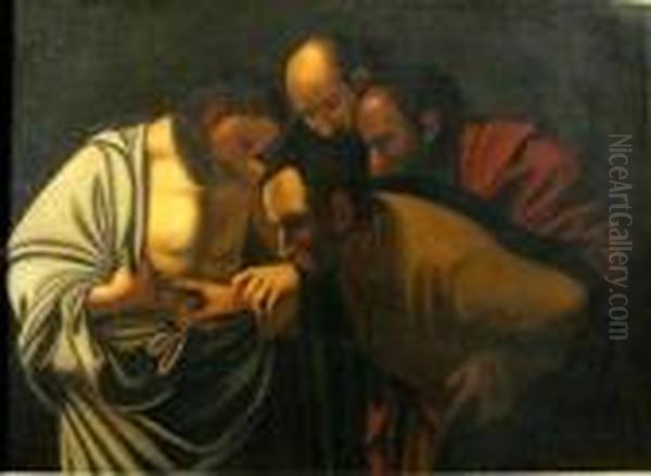 The Incredulity Of Saint Thomas Oil Painting by Caravaggio