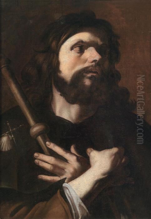 L'apostolo Giacomo Maggiore Oil Painting by Caravaggio