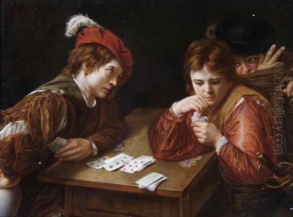 The Card Players Oil Painting by Caravaggio