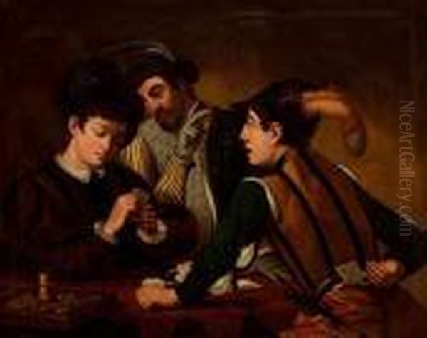 Les Tricheurs Oil Painting by Caravaggio