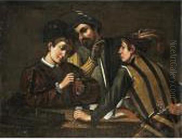 The Card Players Oil Painting by Caravaggio