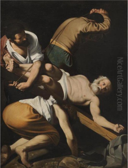 The Crucifixion Of Saint Peter Oil Painting by Caravaggio