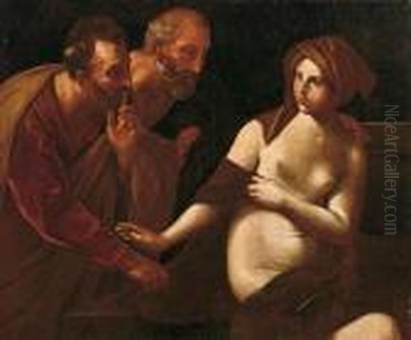 Susanna E I Vecchioni Oil Painting by Caravaggio