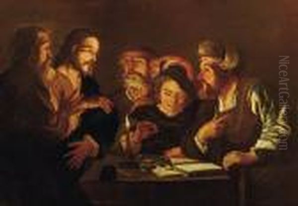 La Vocazione Di Matteo Oil Painting by Caravaggio
