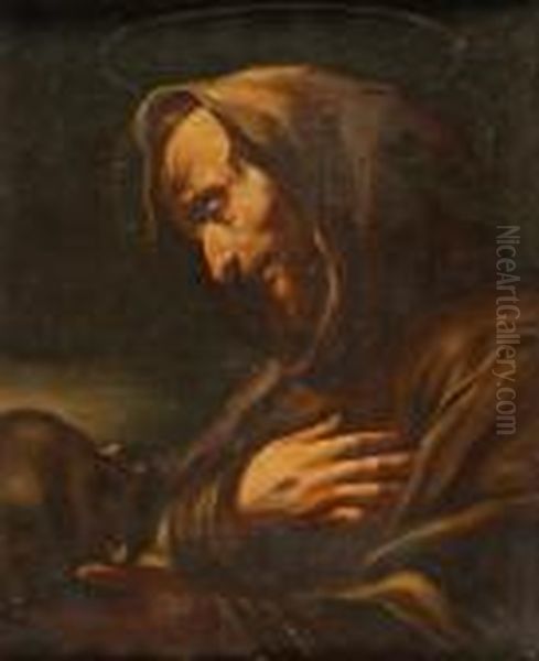 San Francesco In Meditazione Oil Painting by Caravaggio