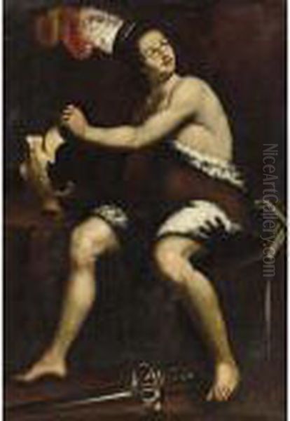 David With The Head Of Goliath Oil Painting by Caravaggio