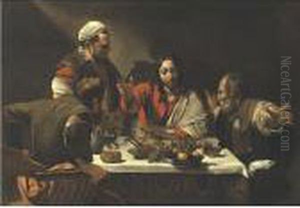 The Supper At Emmaus Oil Painting by Caravaggio