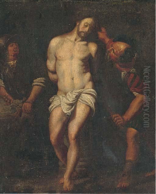 The Flagellation Oil Painting by Caravaggio