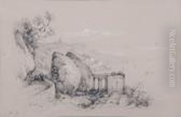 Paesaggio In Costiera Oil Painting by Gabriele Carelli