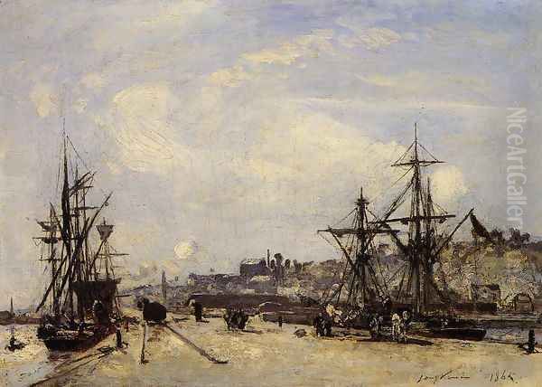 Honfleur, the Railroad Dock Oil Painting by Johan Barthold Jongkind