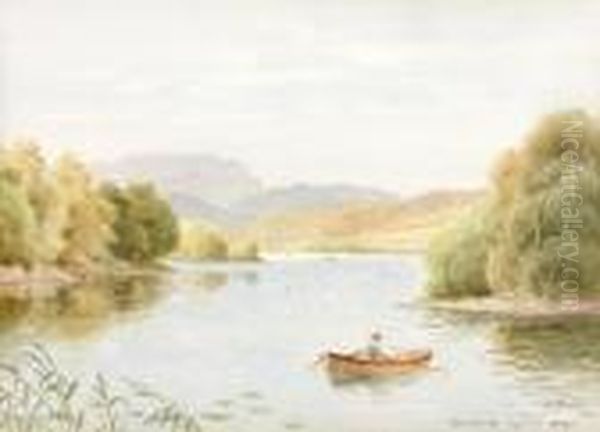 Blue Stack Mountains Oil Painting by Joseph Carey Carey