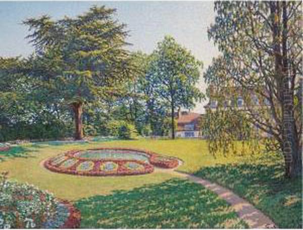 Le Parc Du Chteau Oil Painting by Gustave Cariot