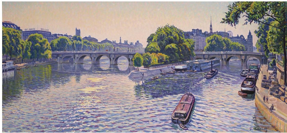 Contre Soleil De 9h A 10h Oil Painting by Gustave Cariot