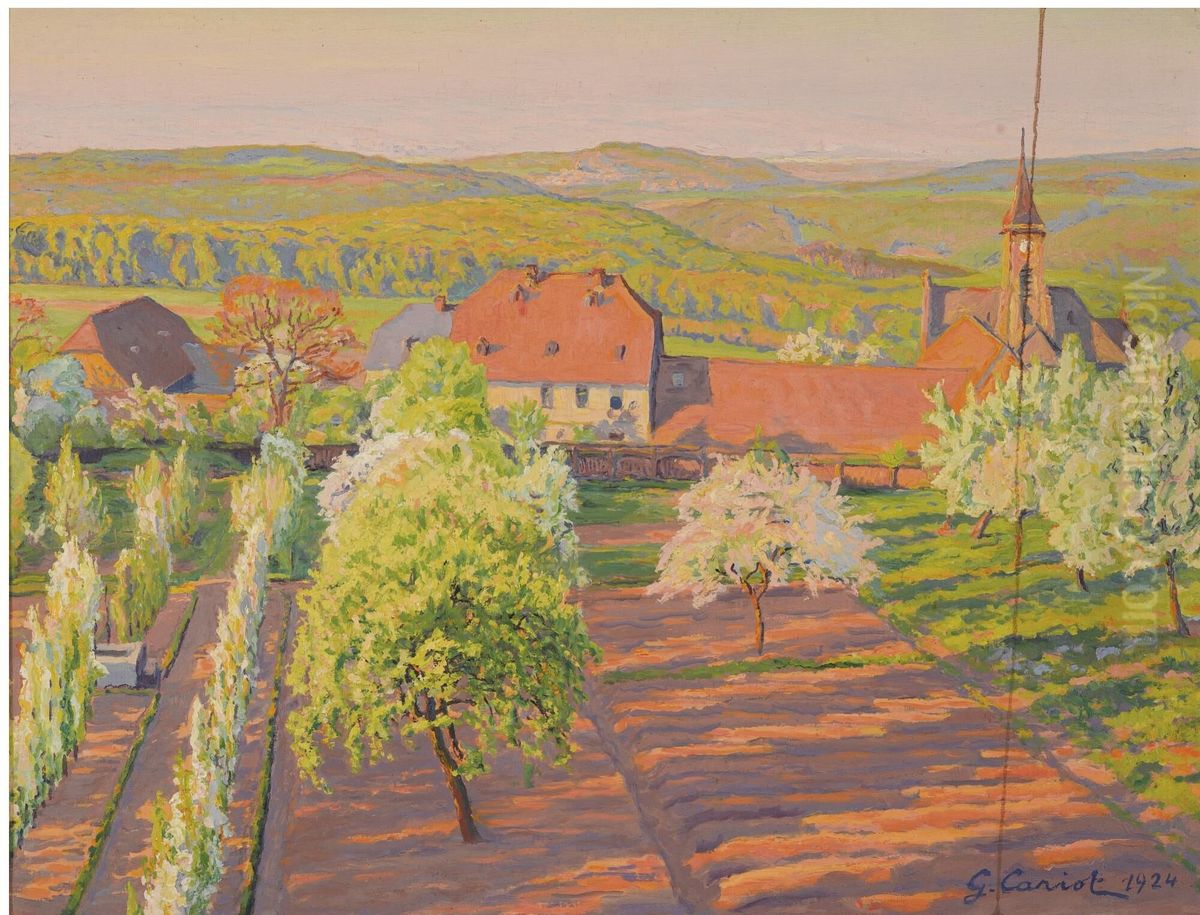 Printemps A Georgenborn Oil Painting by Gustave Cariot