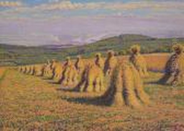  Meules De Foin  Oil Painting by Gustave Cariot