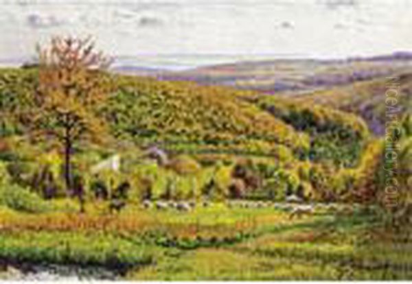 Paysage Oil Painting by Gustave Cariot
