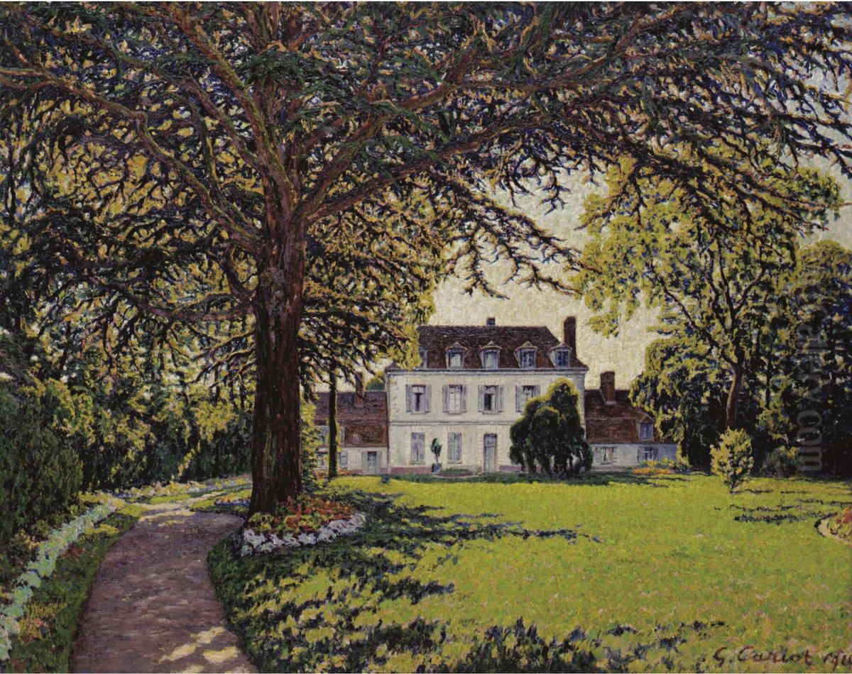 Le Parc Du Chateau A Perigny Oil Painting by Gustave Cariot